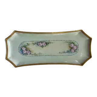 Antique Limoges Porcelain Tray For Sale