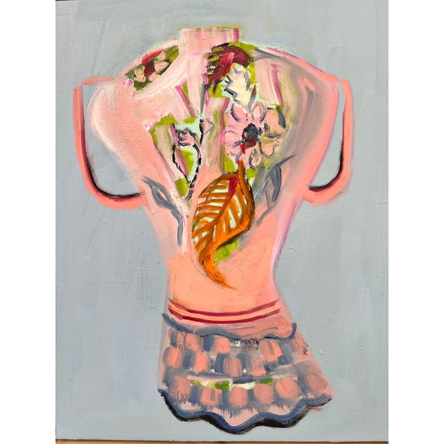 "Pink Vase With a Scalloped Bottom" Original Painting by Shann Spishak For Sale In Seattle - Image 6 of 6