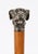 Gold Antique Sliver Plated Handled Dogs Head Walking Stick For Sale - Image 8 of 15