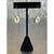 Vintage 925 Silver Drop Earrings With Green Gemstone For Sale In West Palm - Image 6 of 12