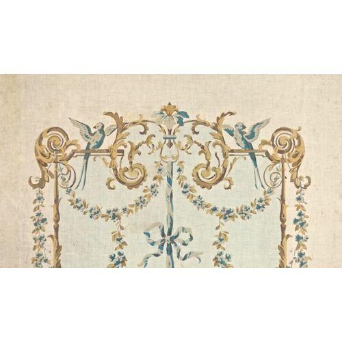 Antique Aubusson Tapestry Wall Panel For Sale - Image 4 of 7