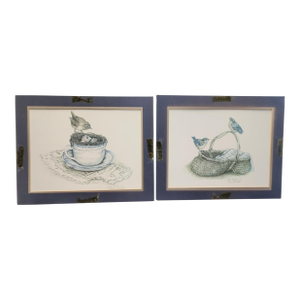 Gay Talbott Boassy 1986 Original Prints - A Pair, Artist Signed