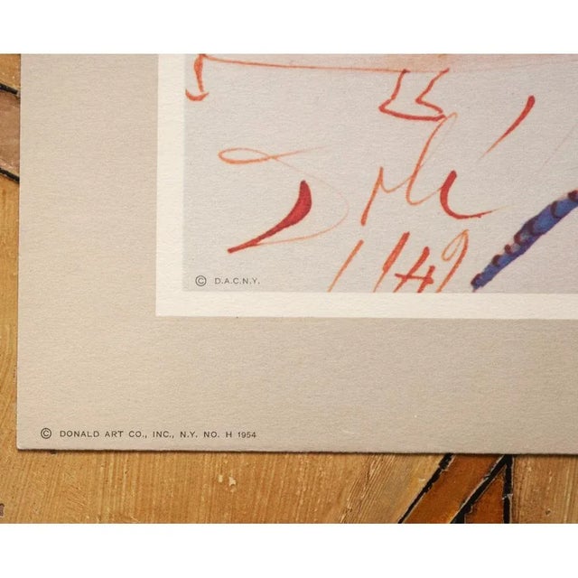 Cornflower Blue XL 1954 Dali, Dragonflies Original Period Lithograph From From the Mrs. Albert D. Lasker Collection For Sale - Image 8 of 13