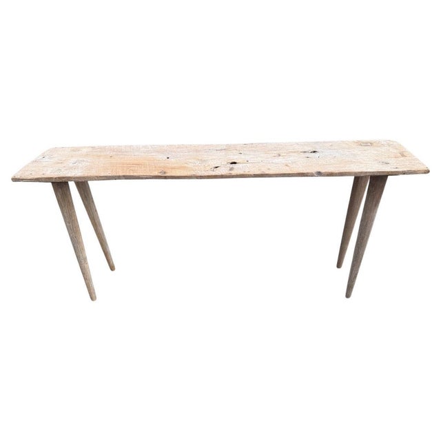 Andrianna Shamaris St. Barts Teak Wood Console Table For Sale - Image 15 of 18