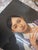 Contemporary Archaic Prayer by Kazuya Ushioda | Oil Painting of a woman in traditional clothing with hands clasped For Sale - Image 3 of 5