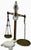 Victorian Very Large Size Antique Brass & Enameled Cast Iron Manchester England Wholesale Poultry Sellers Scale - 34 Inches Tall For Sale - Image 3 of 18