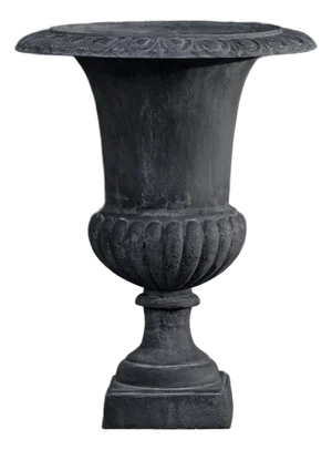 Glasgow Urn Lead Gray Metal Planter