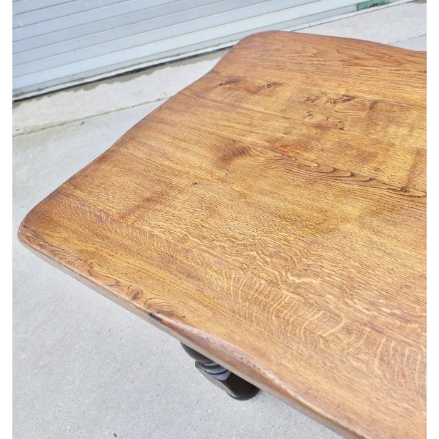 French 12 Seater Oak Farmhouse Table, 1930s For Sale - Image 3 of 12