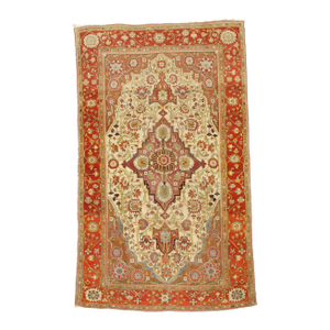 Antique Persian Mohtasham Kashan Rug 4’2” X 7’1”