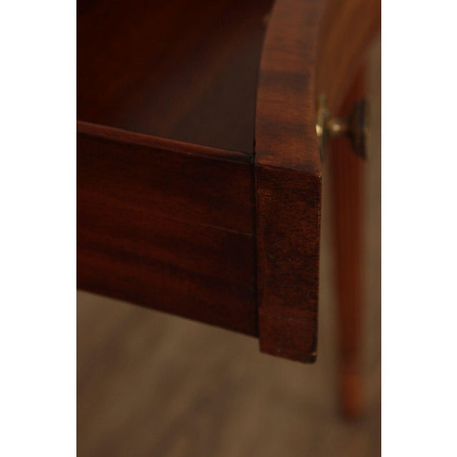 Early 21st Century Maitland Smith Sheraton Style Single Drawer Inlaid Side Table For Sale - Image 5 of 18