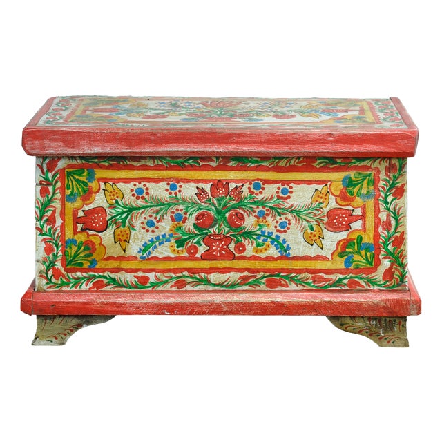 Small Folk Art Chest, 1930 For Sale