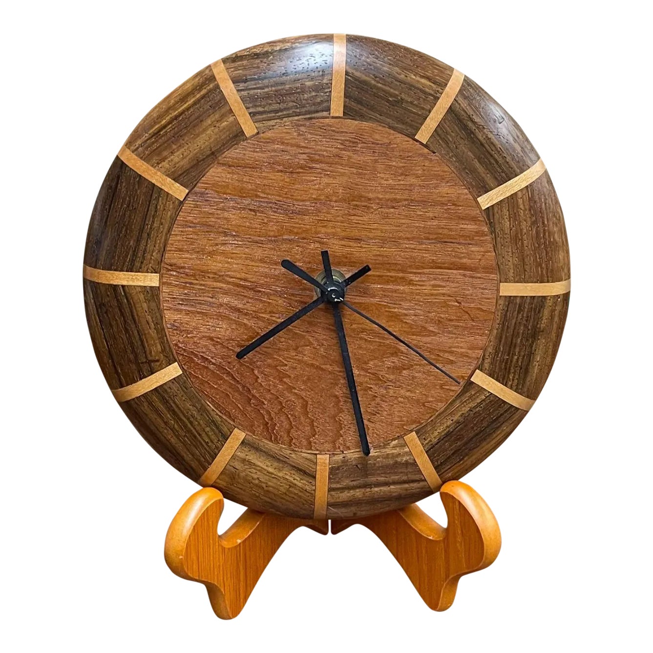 Vintage Mid Century Modern Style Wooden Wall Clock Chairish