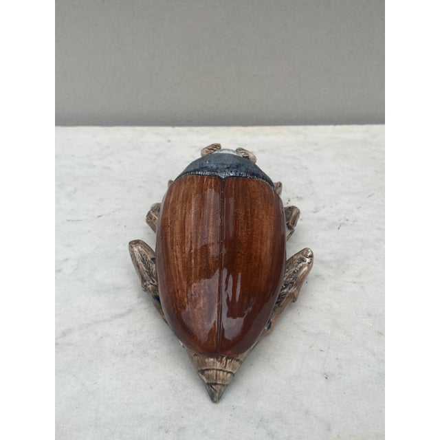 Majolica Insect Wall Pocket Fives Lille, Circa 1890 For Sale - Image 4 of 8