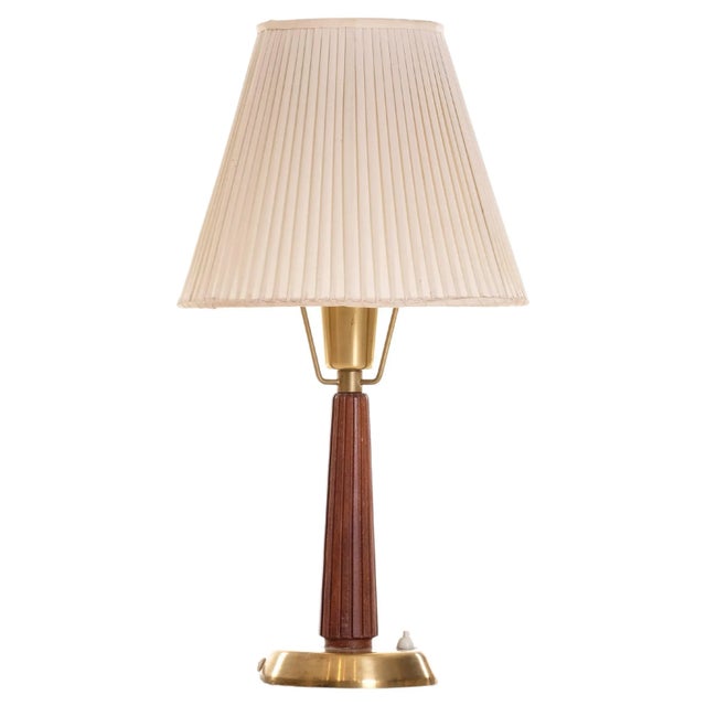 Gold Swedish Table Lamp by Hans Bergström for Asea, 1950s For Sale - Image 8 of 8