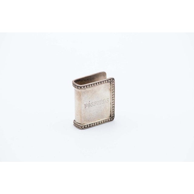 Plain Silver Matchbox Frame For Sale - Image 4 of 4