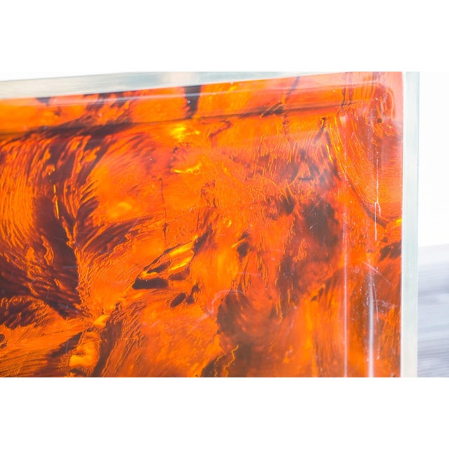 Mid-Century Christian Dior Lucite and Metal Tray - 1970s Designer Piece, France This stunning large tray, designed by...