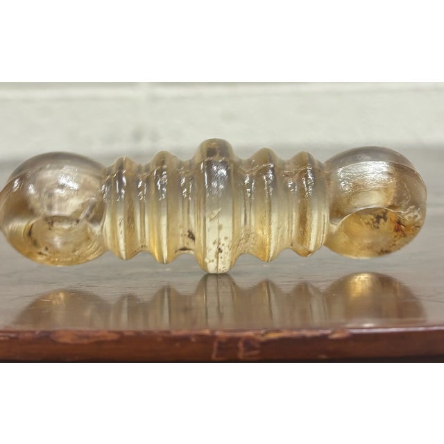 Antique Clear Glass Coil Radio Strain Dog Bone Insulator For Sale - Image 4 of 7