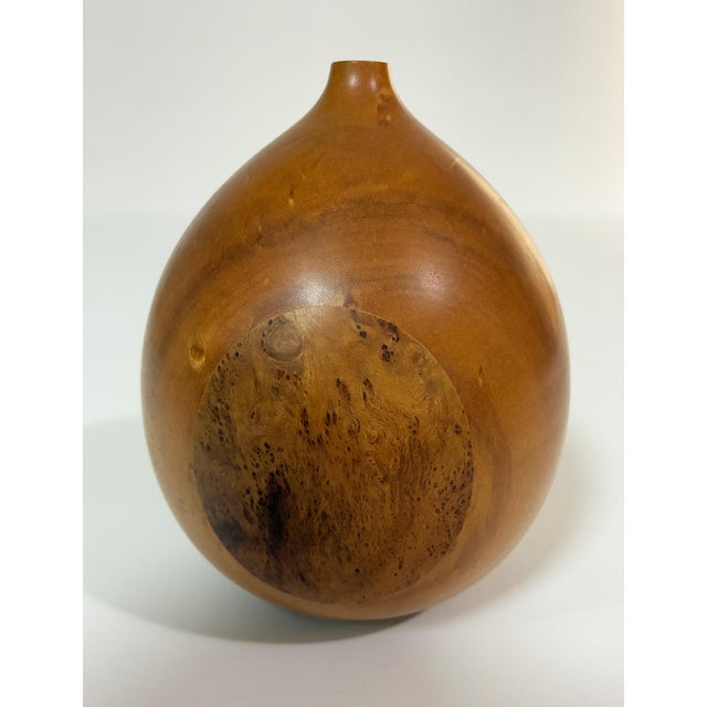 Pair of 1950s Exotic Turned Wood Vessels - Weed Pots For Sale - Image 4 of 10