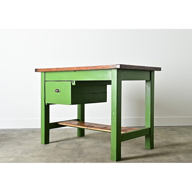 French 19th Century Beech & Painted Pine Work Table For Sale - Image 4 of 13