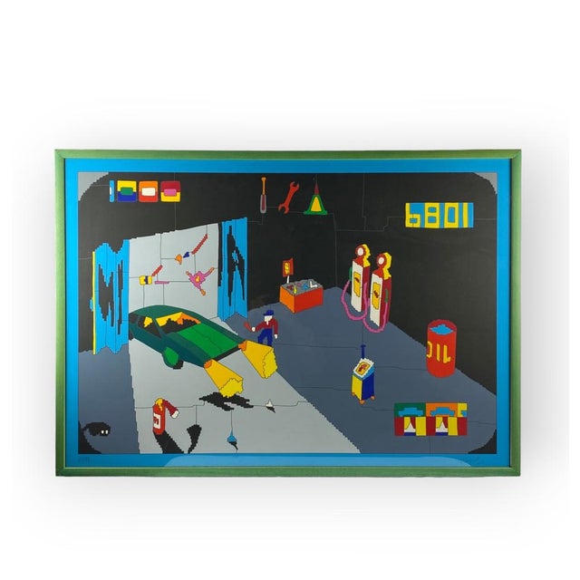 Ugo Nespolo, Garage, 1980s, Serigraph For Sale - Image 12 of 14