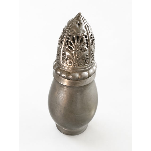 1930s Art Deco Pewter Sugar Shaker Muffineer by Ib Just Andersen & GAB, 1931 For Sale - Image 5 of 8