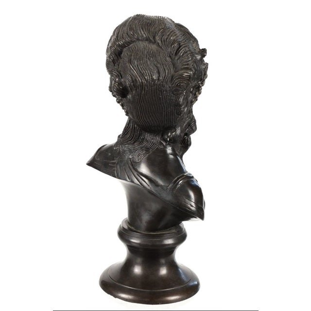 Early 1900s Parisian Bronze Bust For Sale - Image 4 of 9
