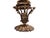 Metal Empire Bronze Pending Lamp with Uranium Glass, France, 1890s For Sale - Image 7 of 14