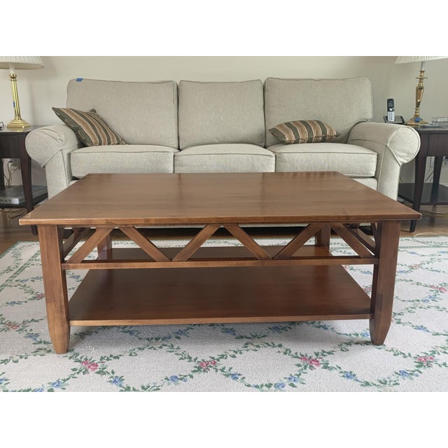 Ethan Allen Country Colors Two-Tier Maple Coffee Table For Sale In New York - Image 6 of 6