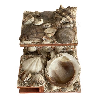 Antique Sailors Valentines Sea Shell Box For Sale