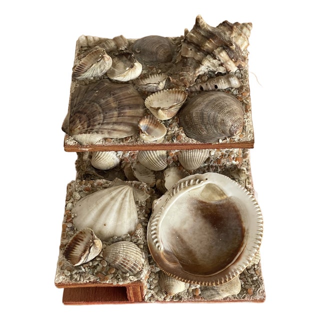 Antique Sailors Valentines Sea Shell Box For Sale