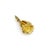 This hand-carved citrine flower charm is held in a custom 14k gold setting that outlines its flower form. Prongs hold the...