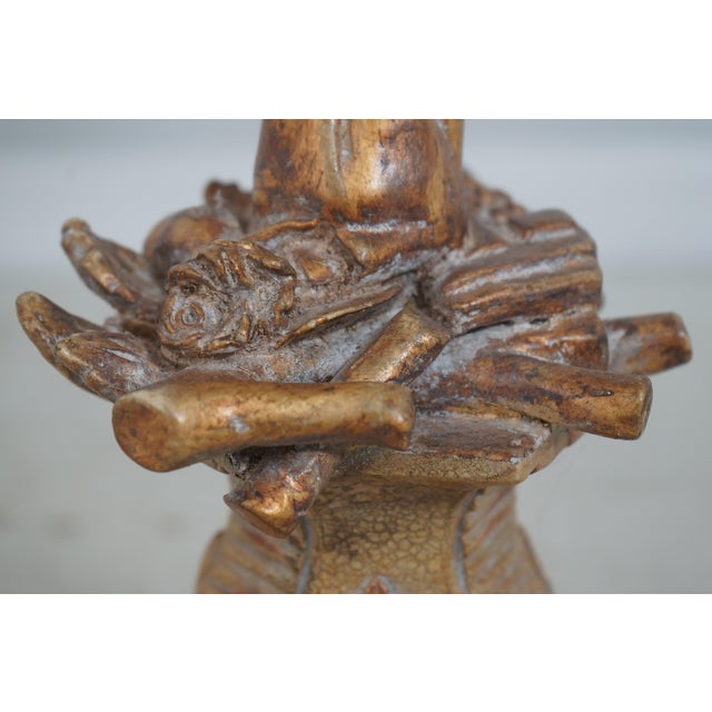 Stone Pair Maitland Smith Faux Branch Form Marble Top Pedestals For Sale - Image 7 of 15