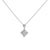 Crafted from rhodium-plated 10K white gold for a gleaming durability, this exquisite necklace is a symphony of precision...