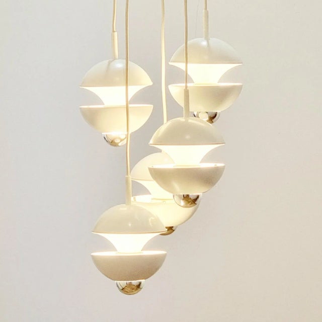 Space Age Cascading Lamp by Klaus Hempel for Kaiser Leuchten, Germany, 1970s For Sale - Image 4 of 12