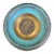 Oppenheim Israel Hammered Brass Verdigris Enamel Bowl For Sale