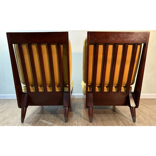 Gold Mid 20th Century Mid-Century, New Hope Style Lounge Chairs - a Pair For Sale - Image 8 of 8