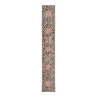 Distressed Turkish Oushak Runner Rug 1'10" X 11'1" For Sale