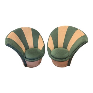 Vladimir Kagan for Weiman Vintage 20th Century Swivel Chairs - a Pair For Sale