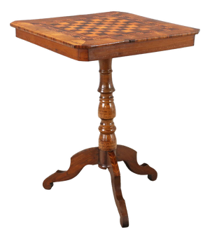 Antique Chessboard Pattern Table, 1800s