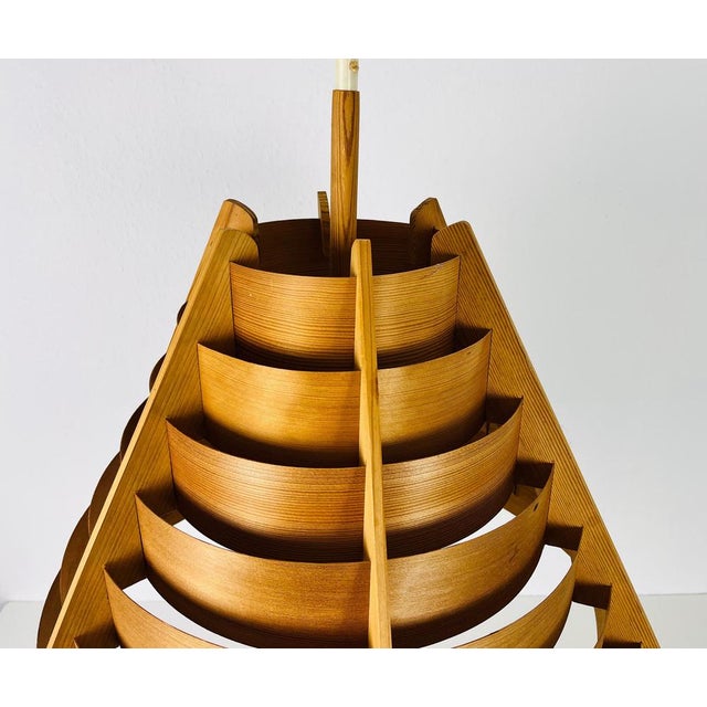 Mid-Century Modern Wooden Pendant Lamp by Hans-Agne Jakobsson, Sweden, 1960s For Sale - Image 14 of 16