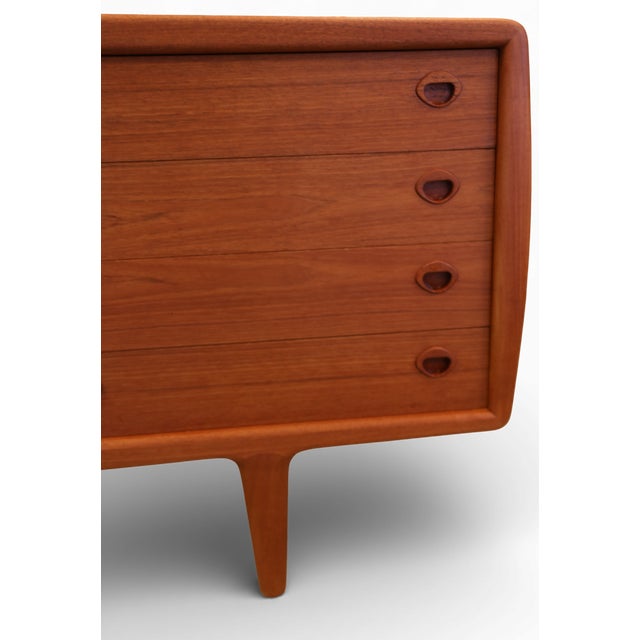 Long Sideboard in Teak with Drawers and Sliding Doors from H.P. Hansen, 1960s For Sale - Image 6 of 18