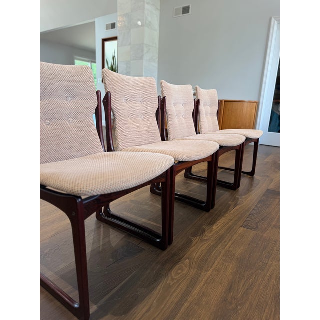Set of Four Danish Modern Sculptural Rosewood Cantilever Dining Chairs, Denmark, C. 1970 For Sale - Image 13 of 13