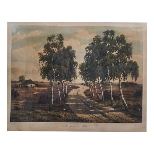 H. Schmidt, Mittag in Der Heide, Heliogravure under Glass, Framed For Sale