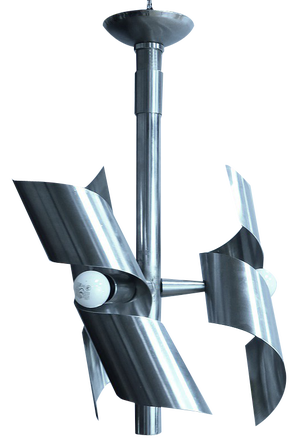 Space Age Stainless Steel Chandelier, 1960s