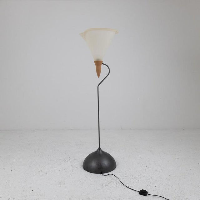 Floor Lamp in Terracotta, Acrylic Glass, and Aluminum For Sale - Image 9 of 10