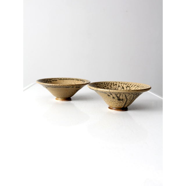 Vintage Handmade Pottery Bowls Pair For Sale - Image 6 of 13