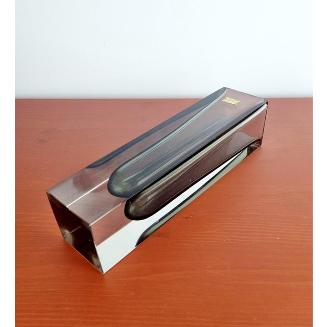 Large Sommerso Murano Glass Vase by Flavio Poli for Alessandro Mandruzzato, 1960s For Sale - Image 10 of 13