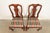 1980s Henkel Harris Queen Anne Solid Cherry Wood Side Chairs or Dining Chairs, Pair For Sale - Image 5 of 14