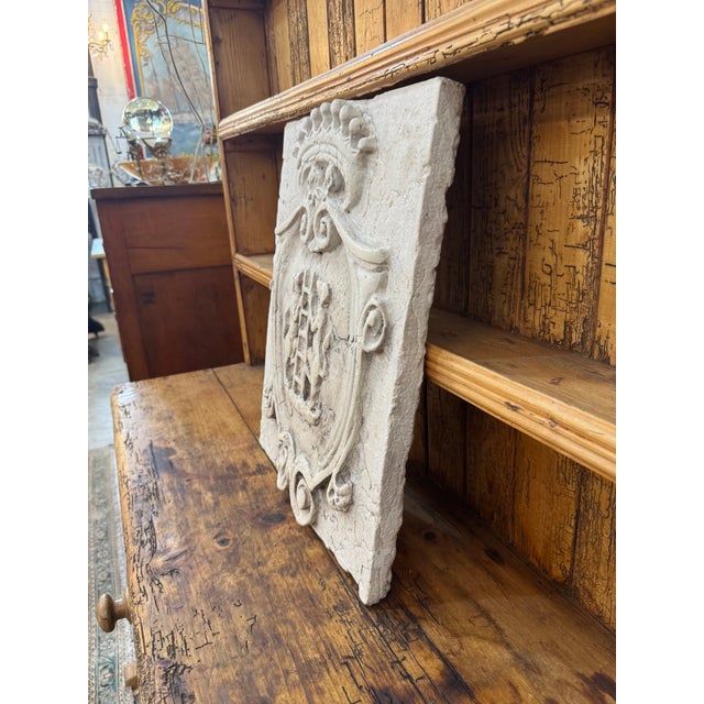 Mid 19th Century Italian Stone Coat of Arms For Sale - Image 4 of 9