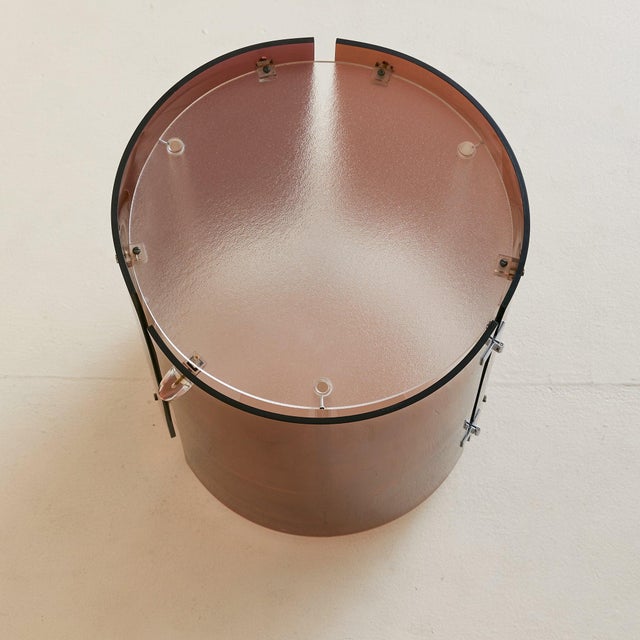 French Cylindrical Plexiglass Bar Cart, 1970s For Sale - Image 9 of 18